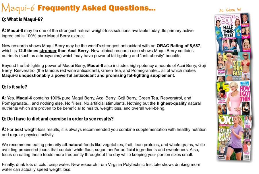Maqui 6 FAQ